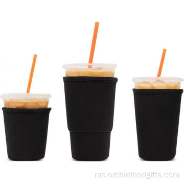 Lengan kopi ais yang boleh diguna semula untuk minuman sejuk